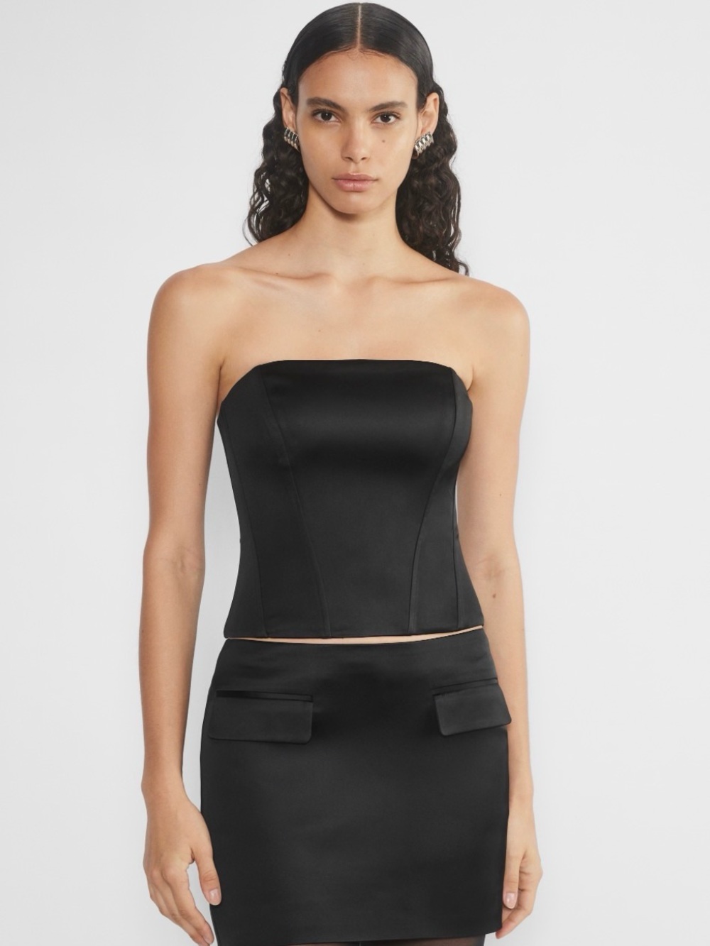 Aritzia Castle Satin Bustier Top